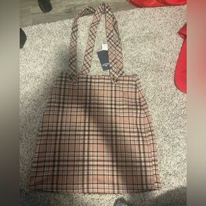 Hollister plaid overall dress